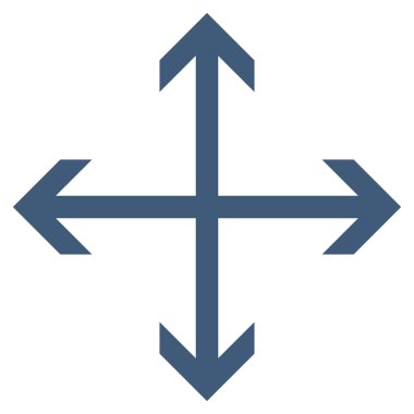 Oklar düz vektör simgesini genişletin