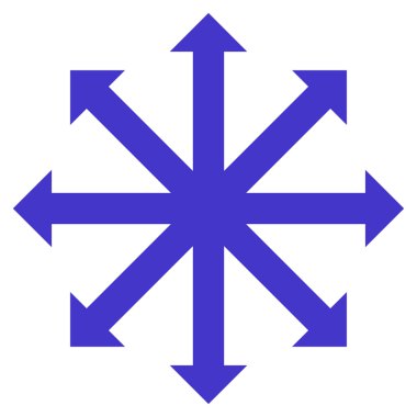 Oklar düz vektör simgesini genişletin