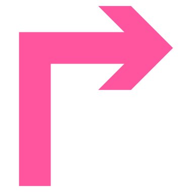 Sağa çevir düz vektör simgesi