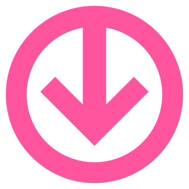 Düz vektör simgesi aşağı yön