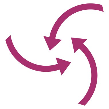 Oklar düz vektör simge girdap