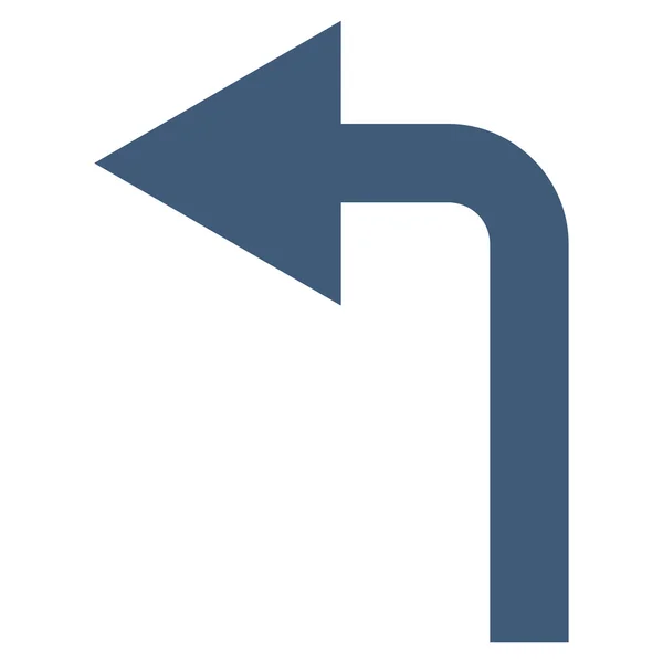 Vire à esquerda ícone de vetor plana — Vetor de Stock