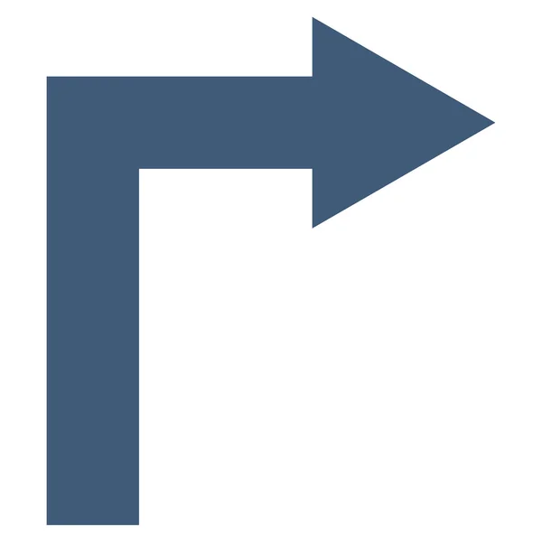 Vire à direita Flat Vector Icon —  Vetores de Stock