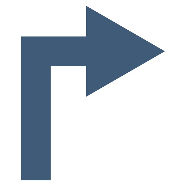 Turn Right platte Vector Icon — Stockvector