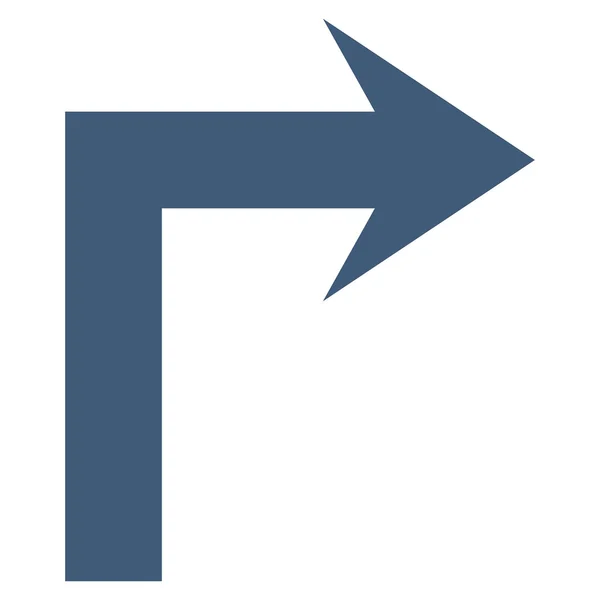 Tournez à droite Icône vectorielle plate — Image vectorielle