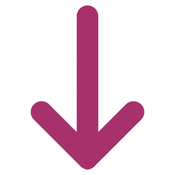 Flecha hacia abajo plano Vector icono — Vector de stock