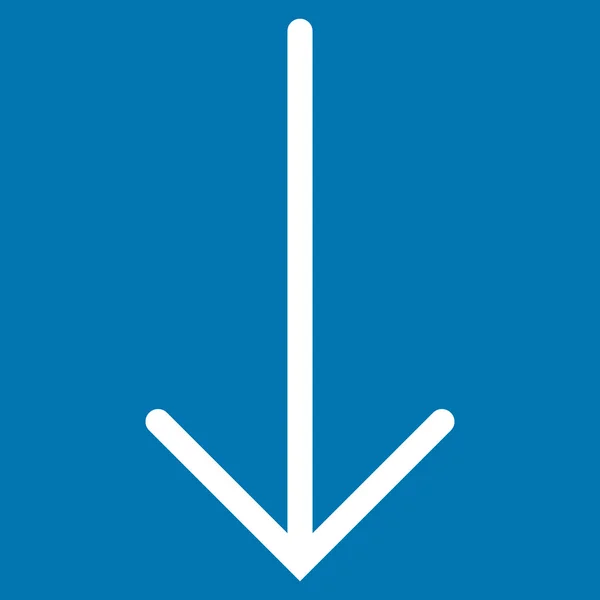 Freccia giù piatto vettoriale icona — Vettoriale Stock