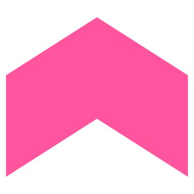 Yön yukarı düz vektör simgesi