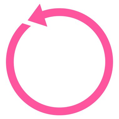 Saatin tersi yönde düz vektör simge döndürmek