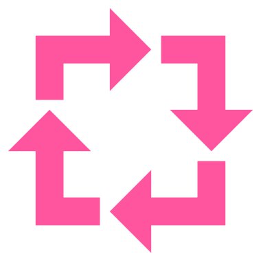 Geri dönüşüm düz vektör simgesi