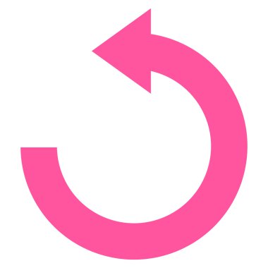 Döndürme sol düz vektör simgesi