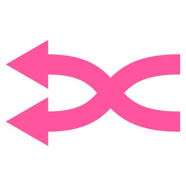 Shuffle oklar sol düz vektör simgesi