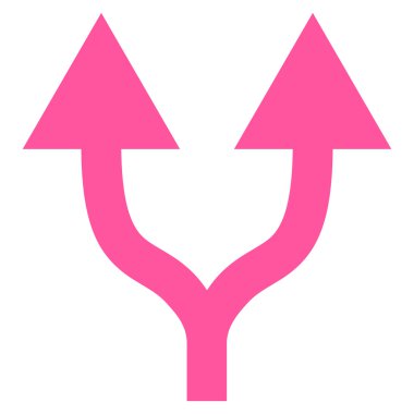 Düz vektör simge yukarı okları bölme