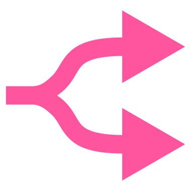 Oklar bölünmüş değil düz vektör simgesi