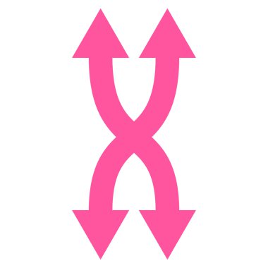 Shuffle okları dikey düz vektör simgesi