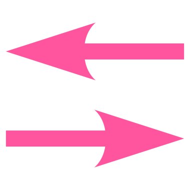 Vektör simge yatay Exchange oklar düz