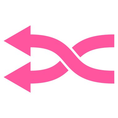 Shuffle oklar sol düz vektör simgesi