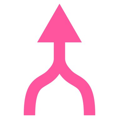 Düz vektör simge yukarı ok birleştirmek