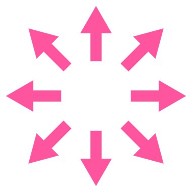 Radyal oklar düz vektör simgesi