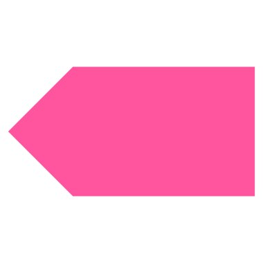 Yön sol düz vektör simgesi