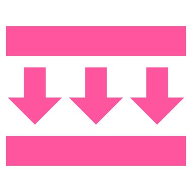 Basıncı aşağı düz vektör simgesi