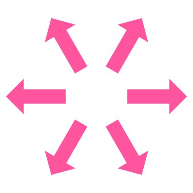 Radyal oklar düz vektör simgesi