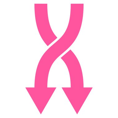 Düz vektör simgesi aşağı okları shuffle