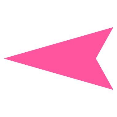 Ok ucu sol düz vektör simgesi