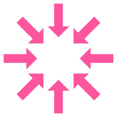 Daraltma okları düz vektör simgesi