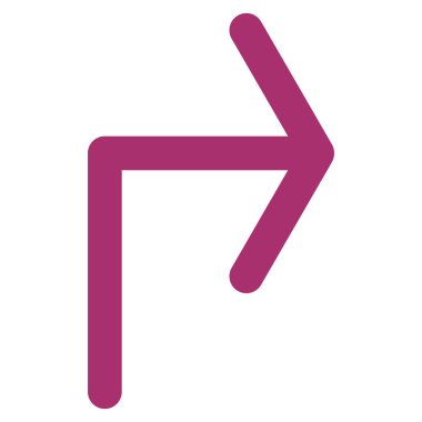 Sağa çevir düz vektör simgesi