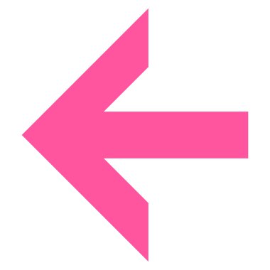 Ok sol düz vektör simgesi