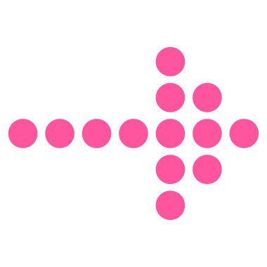 Düz vektör simgesi sağ noktalı ok