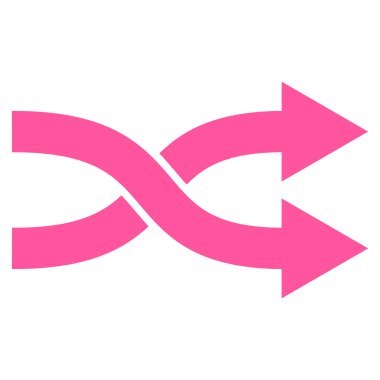 Shuffle oklar sağ düz vektör simgesi