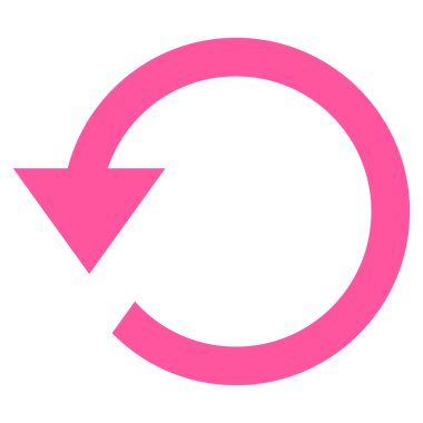 Saatin tersi yönde düz vektör simge döndürmek