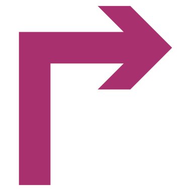 Sağa çevir düz vektör simgesi