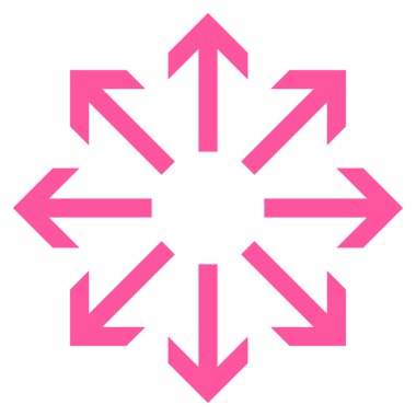 Radyal oklar düz vektör simgesi