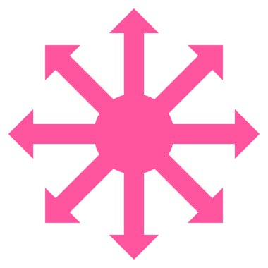 Radyal oklar düz vektör simgesi