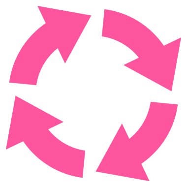 Dolaşım düz vektör simgesi