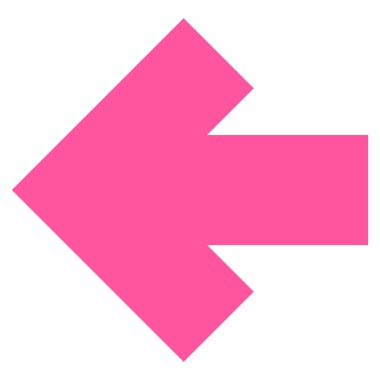 Ok sol düz vektör simgesi