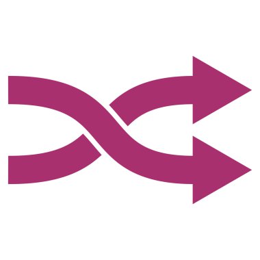 Shuffle oklar sağ düz vektör simgesi