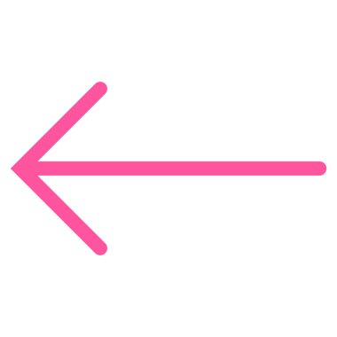 Ok sol düz vektör simgesi