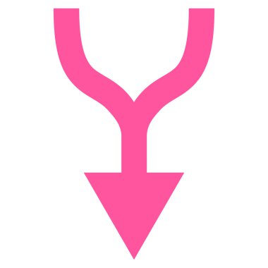 Düz vektör simgesi aşağı ok birleştirmek