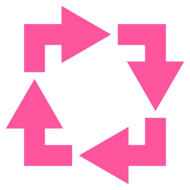 Geri dönüşüm düz vektör simgesi