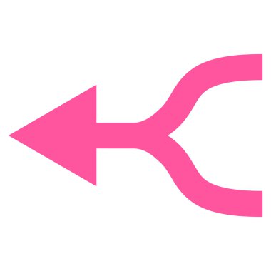 Ok sol düz vektör simgesi birleştirmek