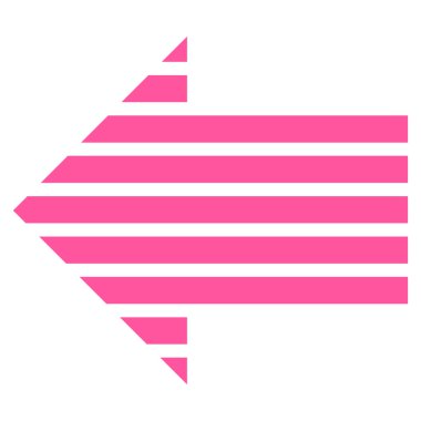 Şerit ok sol düz vektör simgesi