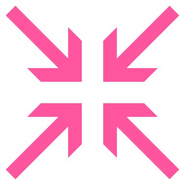 Oklar düz vektör simge collide