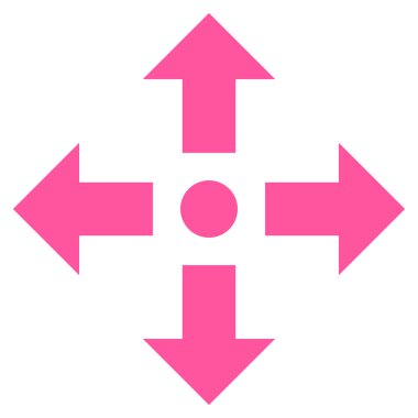 Oklar düz vektör simgesini genişletin