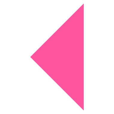 Ok ucu sol düz vektör simgesi