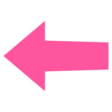 Ok sol düz vektör simgesi