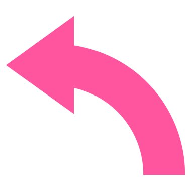 Döndürme sol düz vektör simgesi